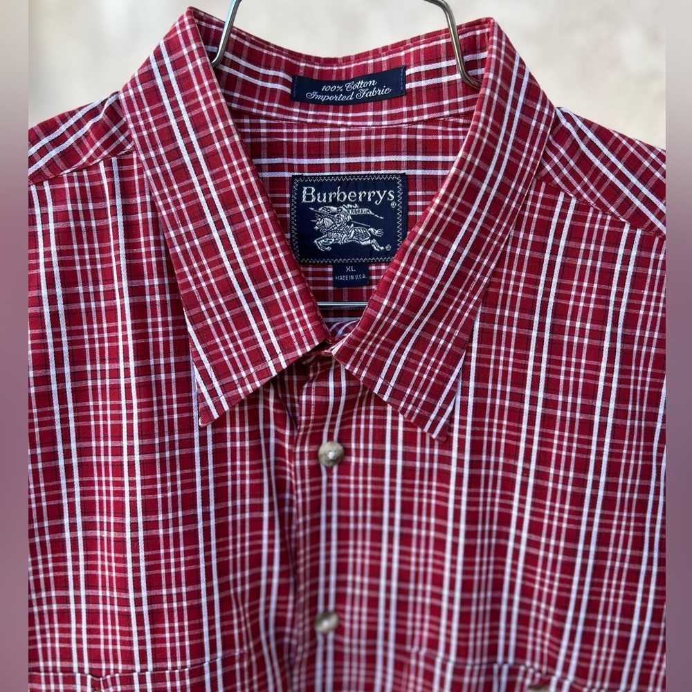 NW Burberrys 🇺🇸 Made 💯 Cotton Dress Shirt Sz XL